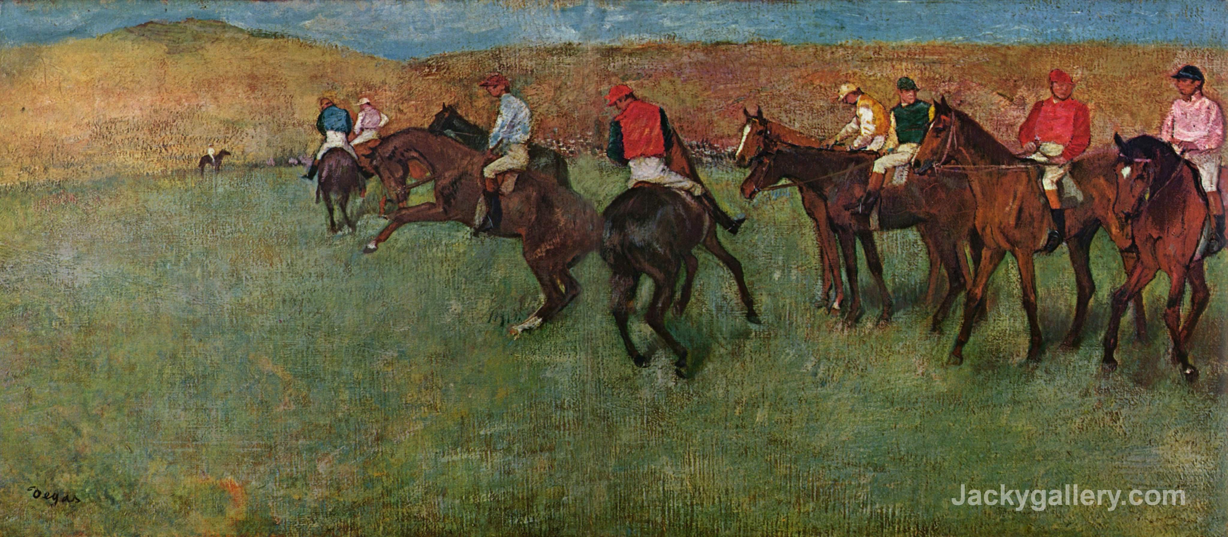 At the Races - Before the Start by Edgar Degas paintings reproduction